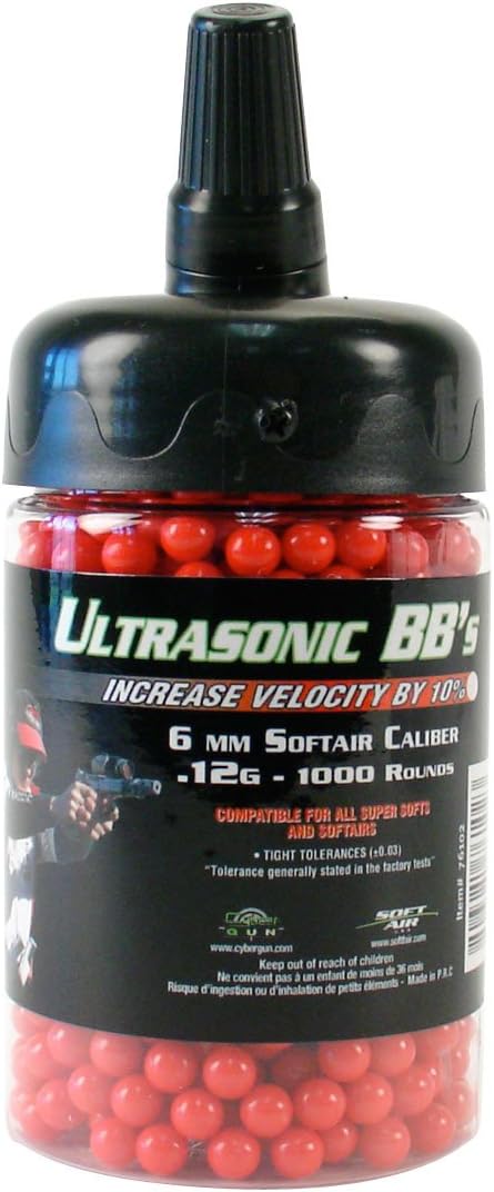 Soft Air Ultrasonic Quickload Feeder of 1,000 rds 0.12g BB's, Red