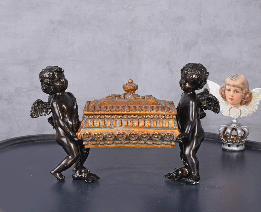 Prachtvolle Schmuckschatulle mit zwei Engeln Barock Stil IS200 Palazzo Exklusiv