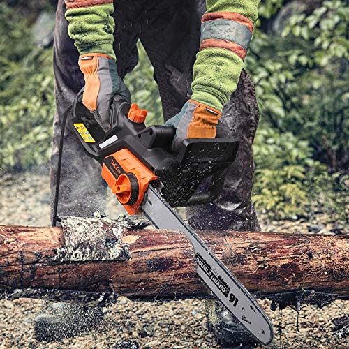 TACKLIFE 15 Amp Electric Chainsaw, 18-Inch Chain Bar Corded Chainsaw, 13m/s Chain Speed, Tool-Free Chain Tensioning, Auto Oiling, Copper Motor, Lightweight