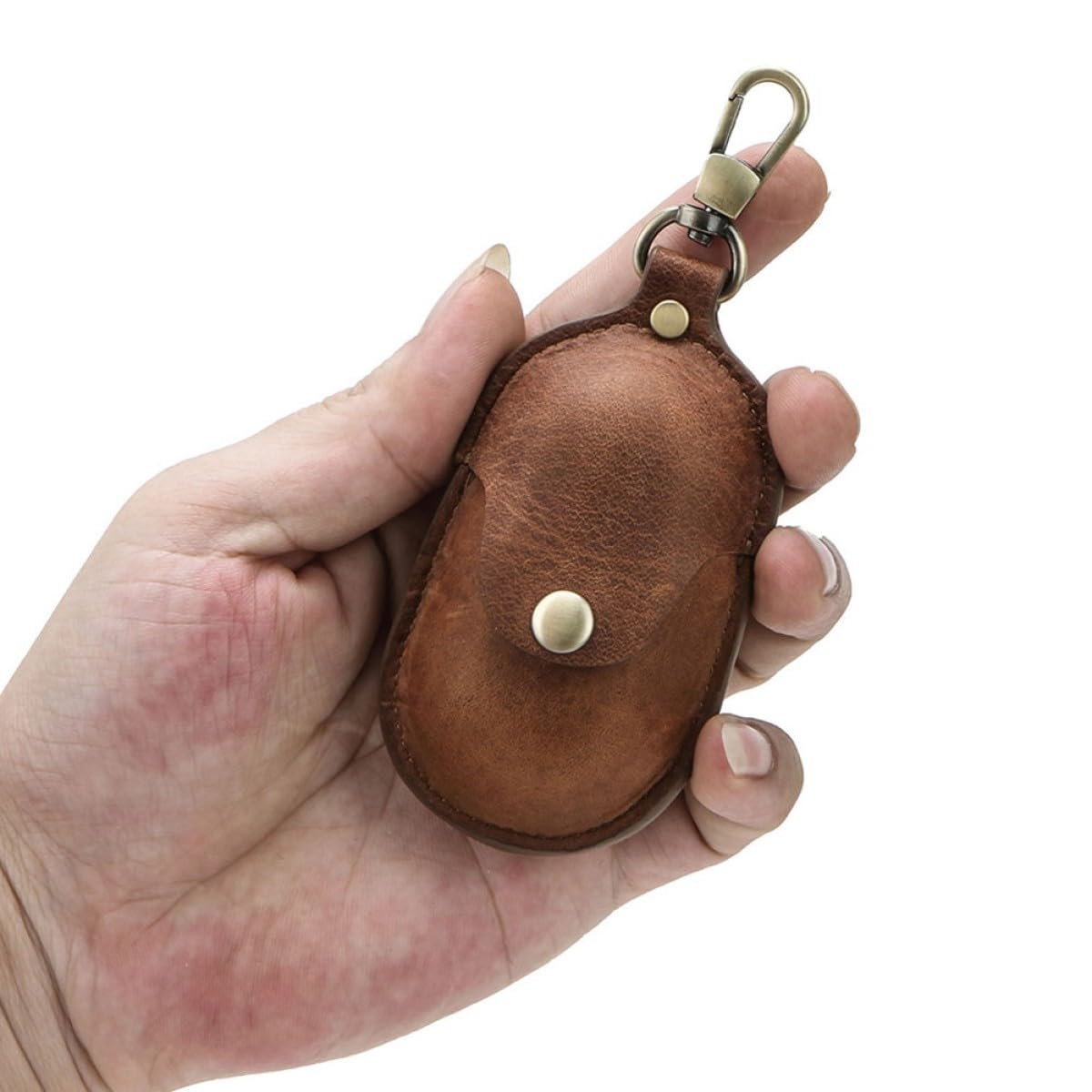 Hemobllo 3piezas Funda De Cuero para Auriculares Compatible Buds Resistente Rasguños Hebilla para Transporte Fácil Color Marrón