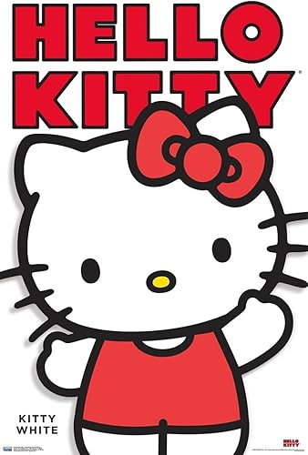 Vista 66 de Trends International Hello Kitty and Friends: Hello - Kitty - Póster de pared de la serie blanca de 34 pulgadas de largo x 22.4 W, paquete de póster
