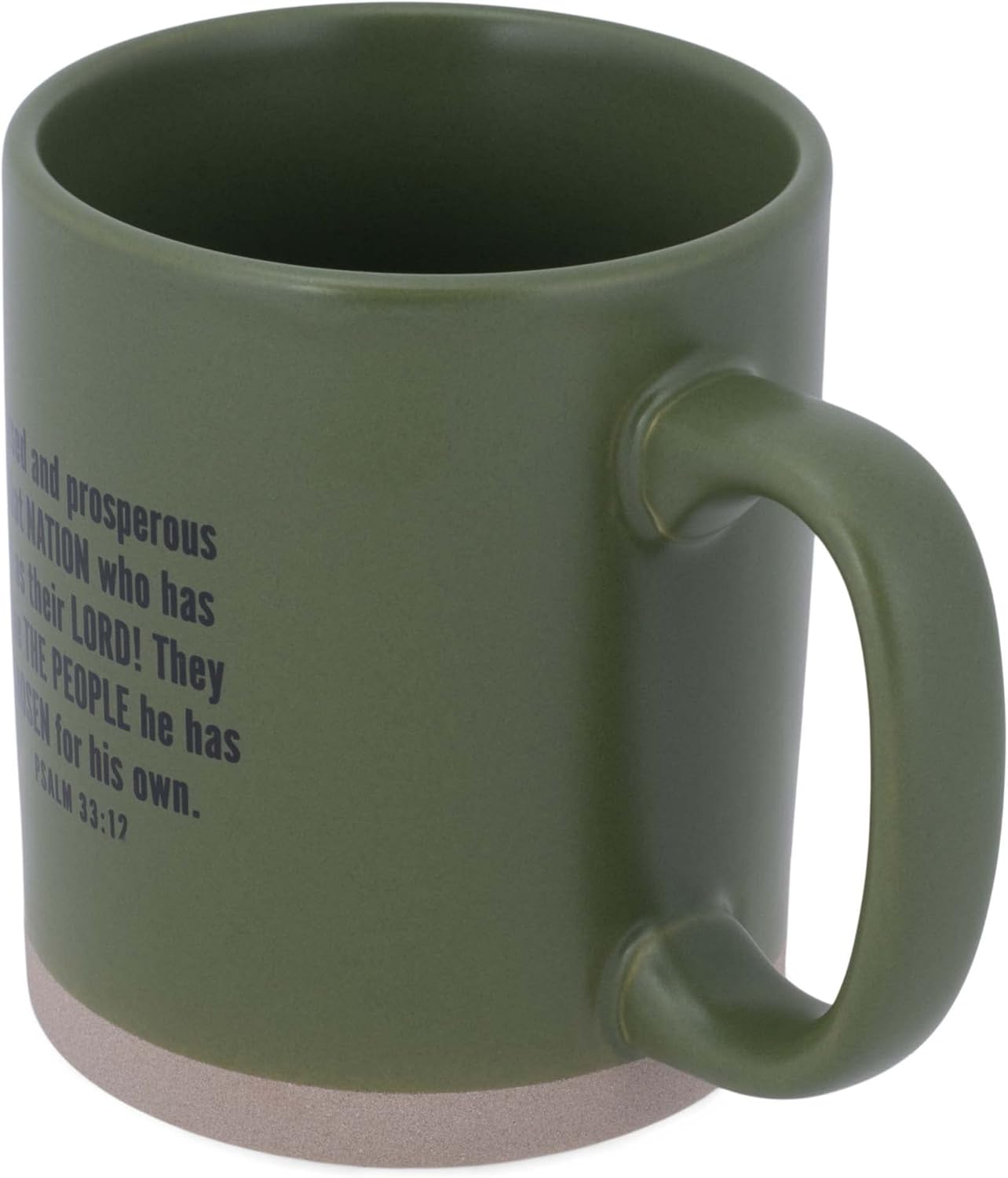 Lighthouse Christian Products One Nation Under God American Flag Green 16 Ounce Ceramic Mug - Image 4