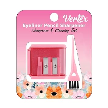 Eyeliner Pencil Sharpener for Eyes and Lip Liner Makeup Large Brow Pencils Small Angled Wing Tip Real Beginners Techniques Eye Shadow Lines Gel Eyebrow Pomade Black Liquid Waterproof Vertex Stencil