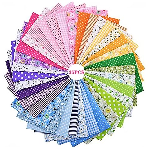 Telas de Algodón Lumeiy 35 Piezas para Patchwork Cover