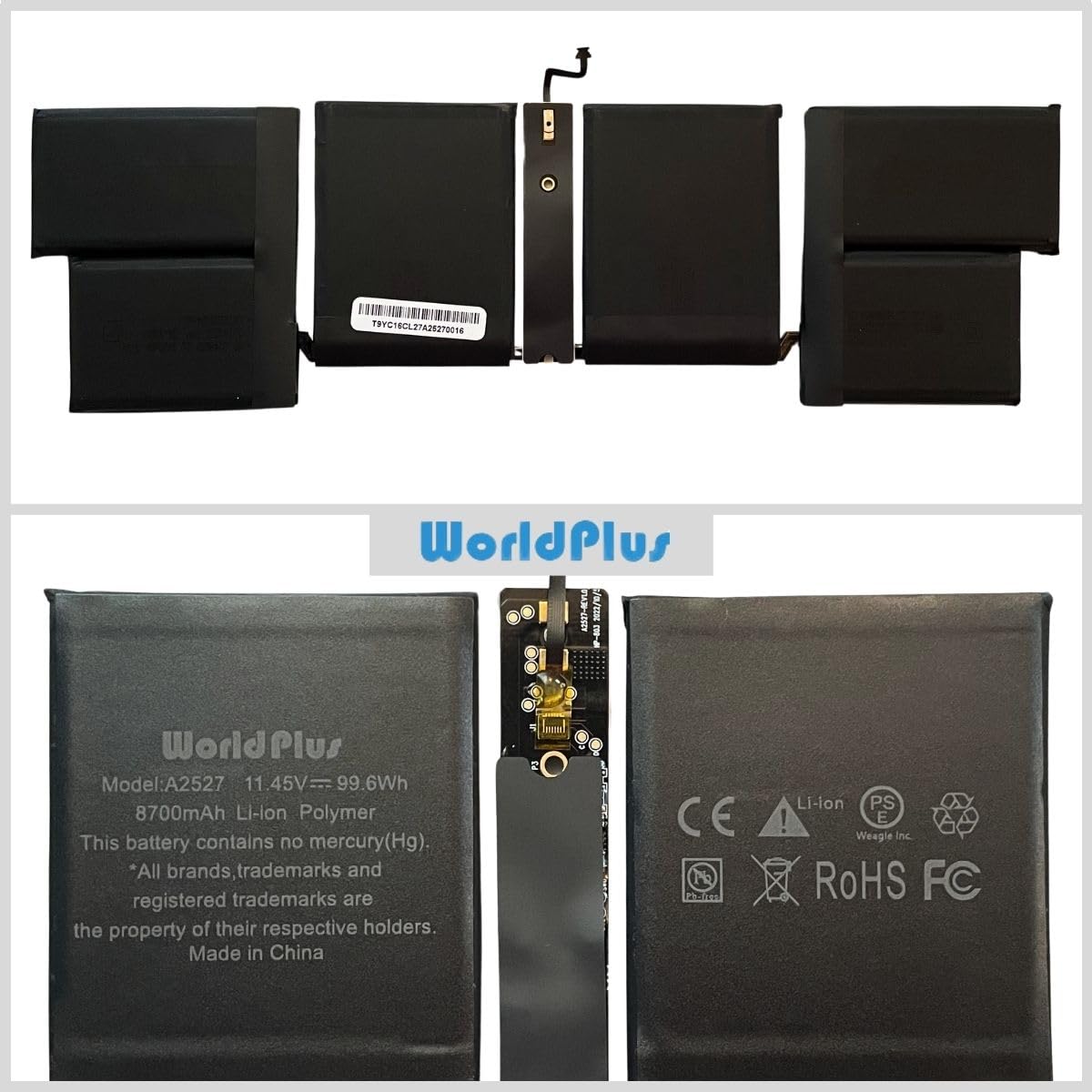 Amazon.co.jp: WorldPlus A2527互換バッテリー MacBook Pro 16インチ