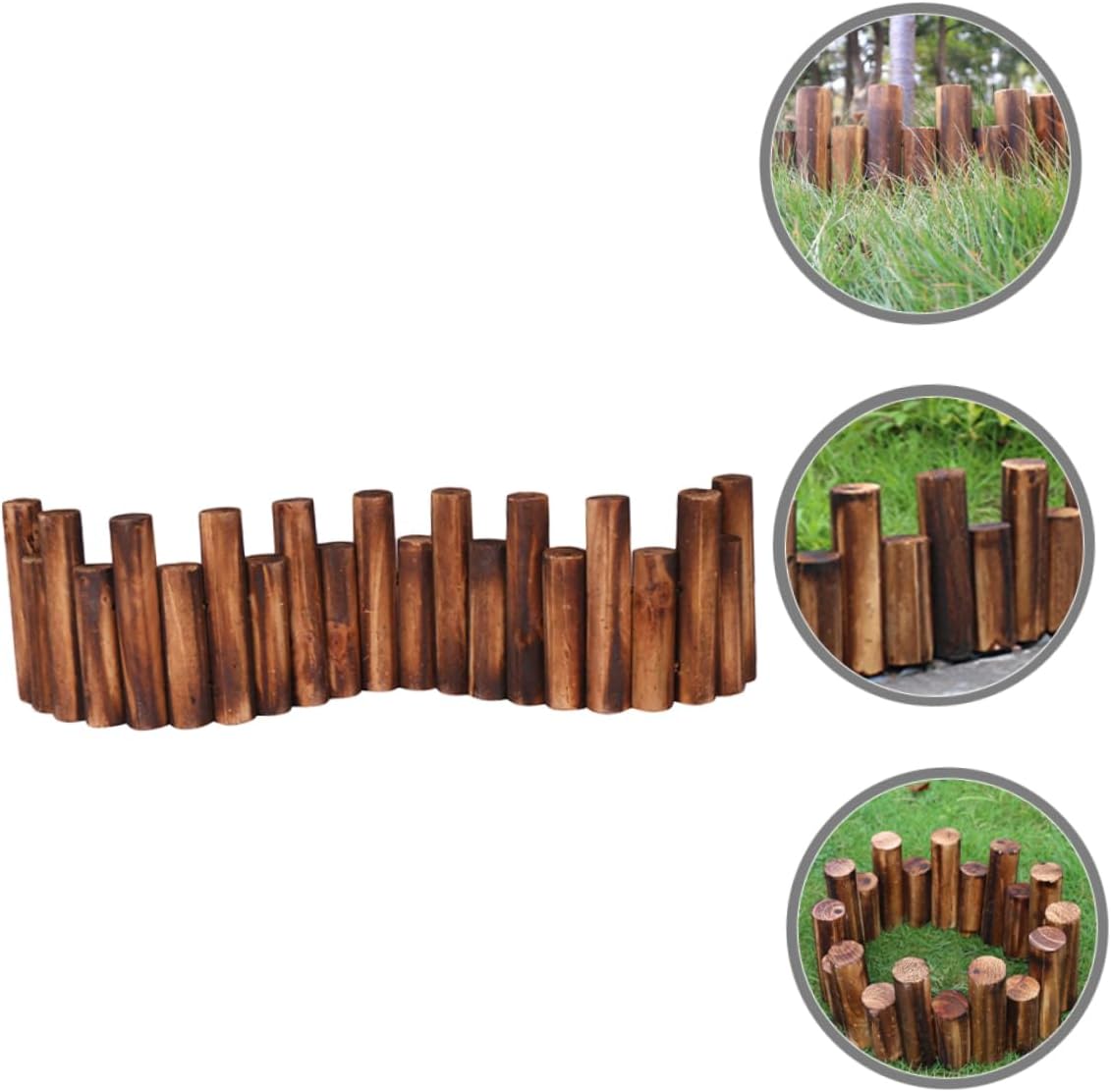 Wooden Garden Border Edging Fence Decorative Garden Fence DIY Landscape Edging