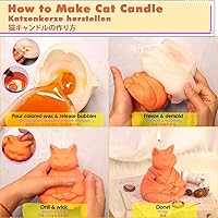Vista 8 de Molde de silicona para gatos Taba Squishy, resina, vela, manualidades, gatito grande de 5 pulgadas