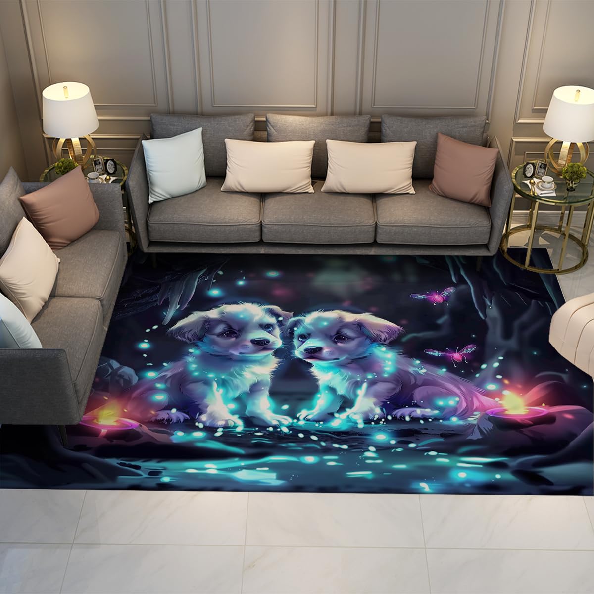 Tapis de chambre animaux amusants pour espace de jeu enfant