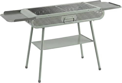 Portable Steel Braai & Grill with Side Shelves AY127-030