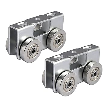 4 Wheel Light Duty Trolley, Super Silent Assembly Roller Trolly 2Pcs and Three M5 Screw Thread Design for use with 1-5/8