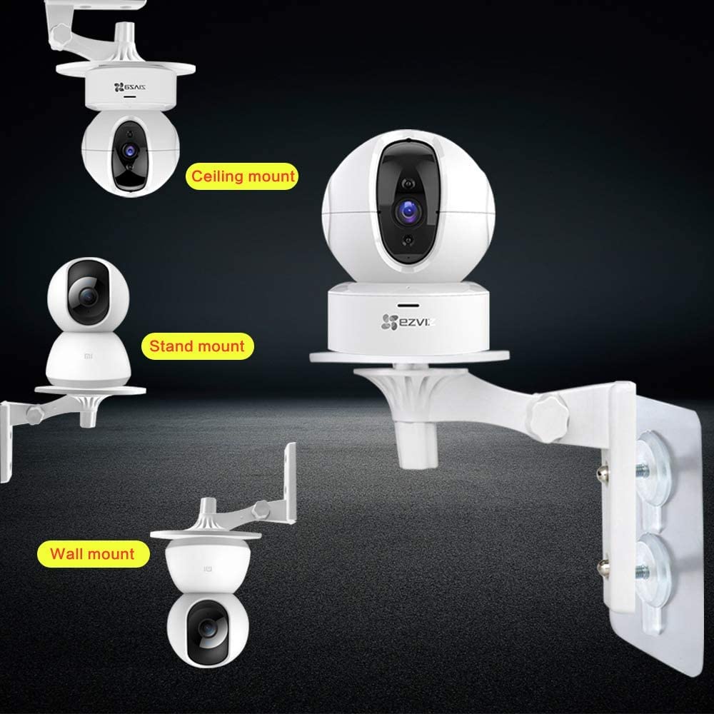 Raise PVC CCTV Camera Wall & Ceiling Mounting Bracket, Strong Adhesive Direct Sticking Drill Free, for Indoor & Outdoor Use (Pack of 1) 2