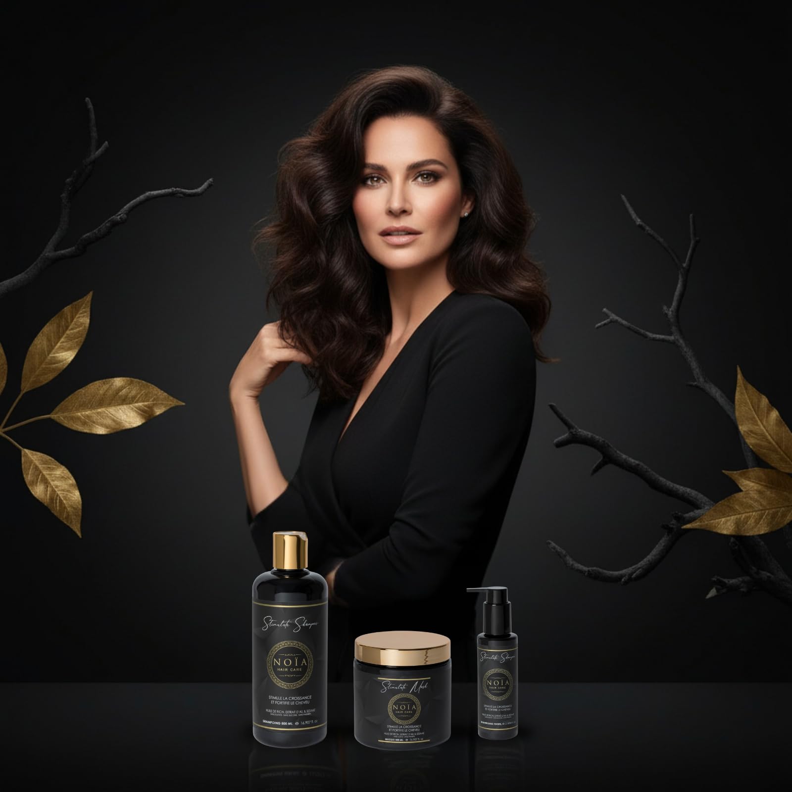 Prestige Zestaw do włosów STIMULATE - Szampon Trio + Maska + Serum + Brushing Brushing Pędzel do włosów - OLEJEK RYCYnowy - NOJA HAIR