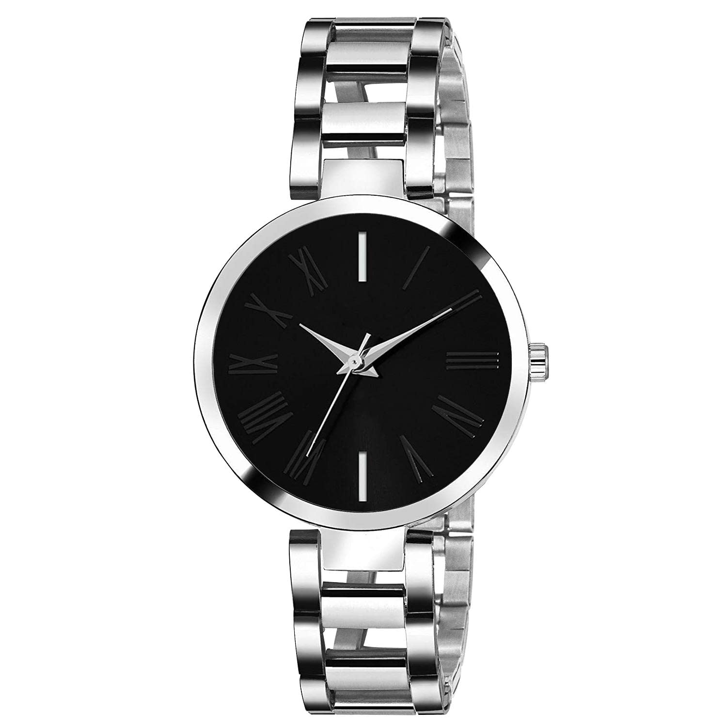Queen Round Dial Magnetc Strap Analog Gold Watch for Girls_2763-picture-55