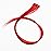 SWACC 12 Pcs Straight One Color Party Highlights Clip on in Hair Extensions Colored Hair Streak Synthetic Hairpieces (Red)