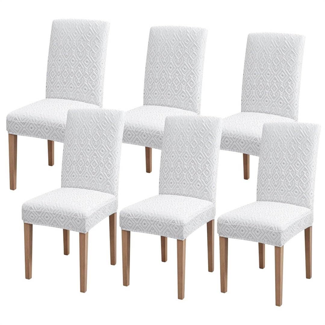 NMVAWIPT 6-Pack Textured Stretch Chair Covers, Removable Washable Dining Seat Protectors With Universal Fit For Home & Commercial(3#)