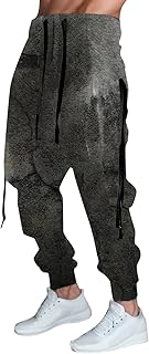 Mens Black Cargos Mens Digital Printed Solid Color Pattern Youth Casual Pants Mens Black Cargos