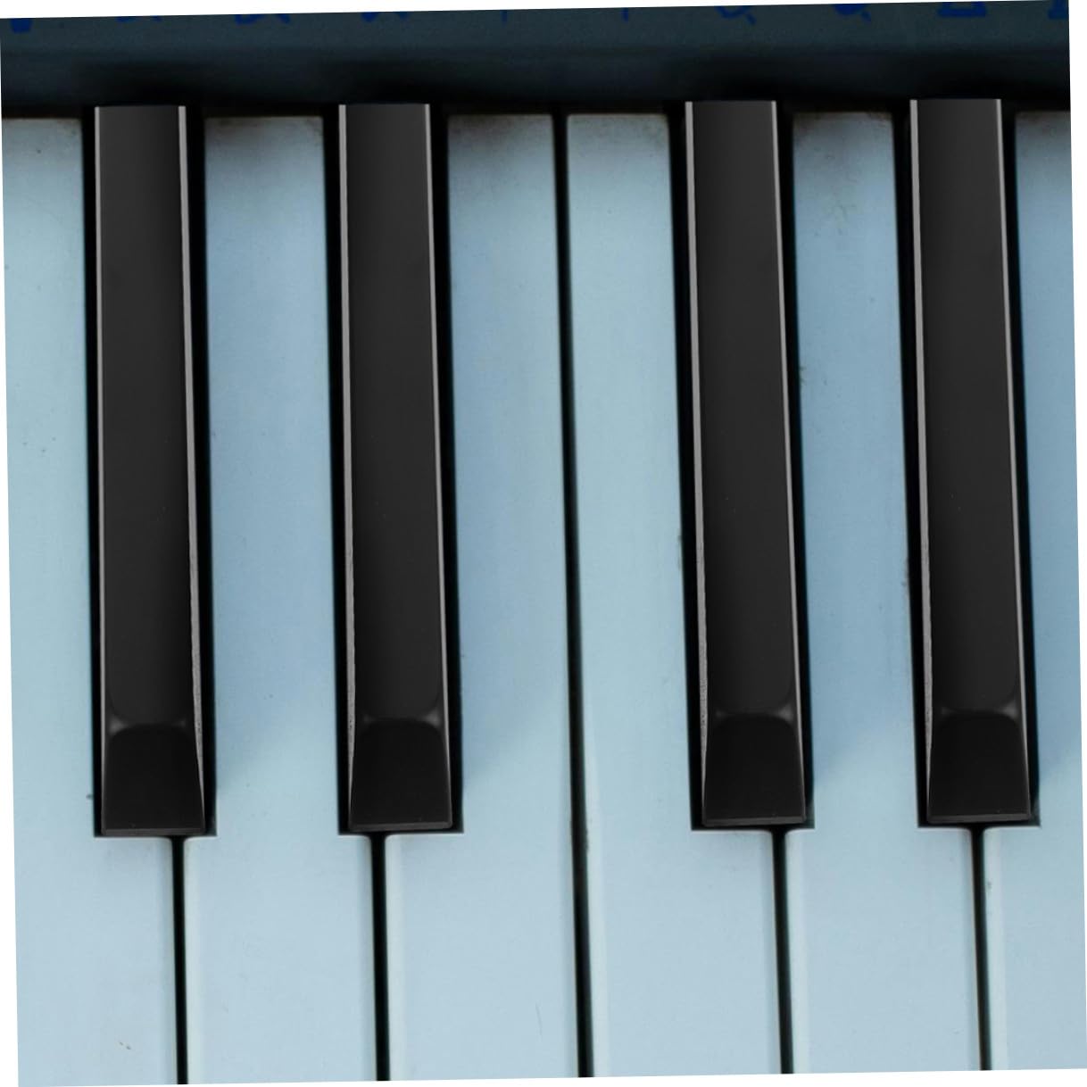 MAGICLULU Tapas de Teclas Negras para Uso Personal y Profesional 4 Piezas de Plástico Estructura Elegante E Iluminada de Piano