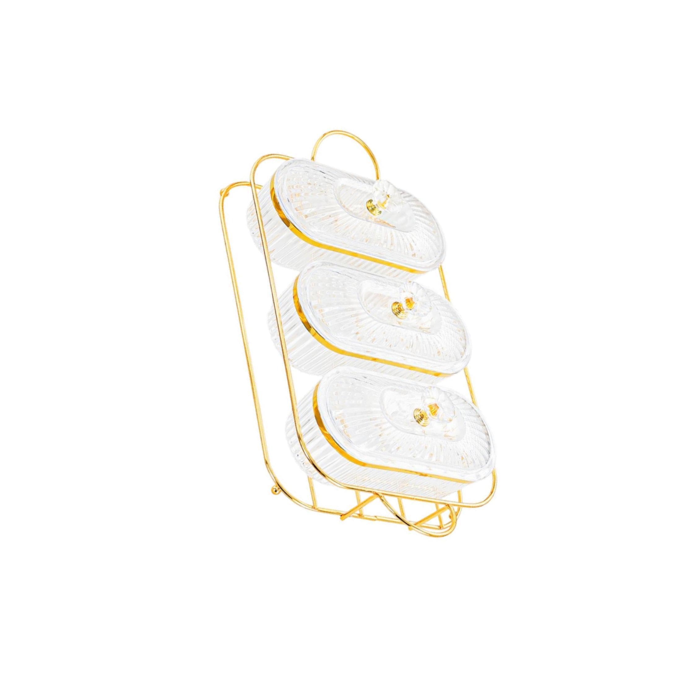 Yixannx Transparent Easily Accessible Snack Storage Tray Dry Fruit Tray With Lid Storing And Serving Delicious Snacks Nordic Luxury Sealed Jar Is Made Of Pp Dry Fruit, 35X19x11cm