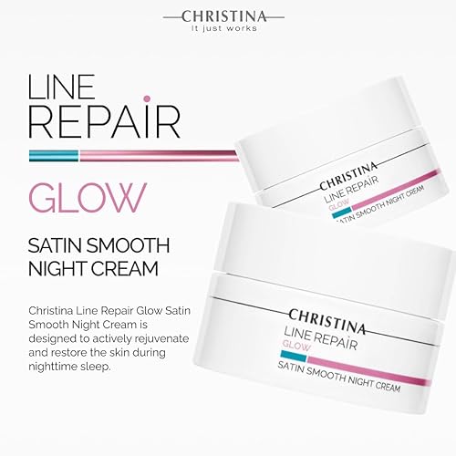 Miniatura 8 de -CHRISTINA- Line Repair - Crema de noche suave satinada | Crema facial de noche con fórmula minimizadora de poros | Rejuvenece, nutre e hidrata tu