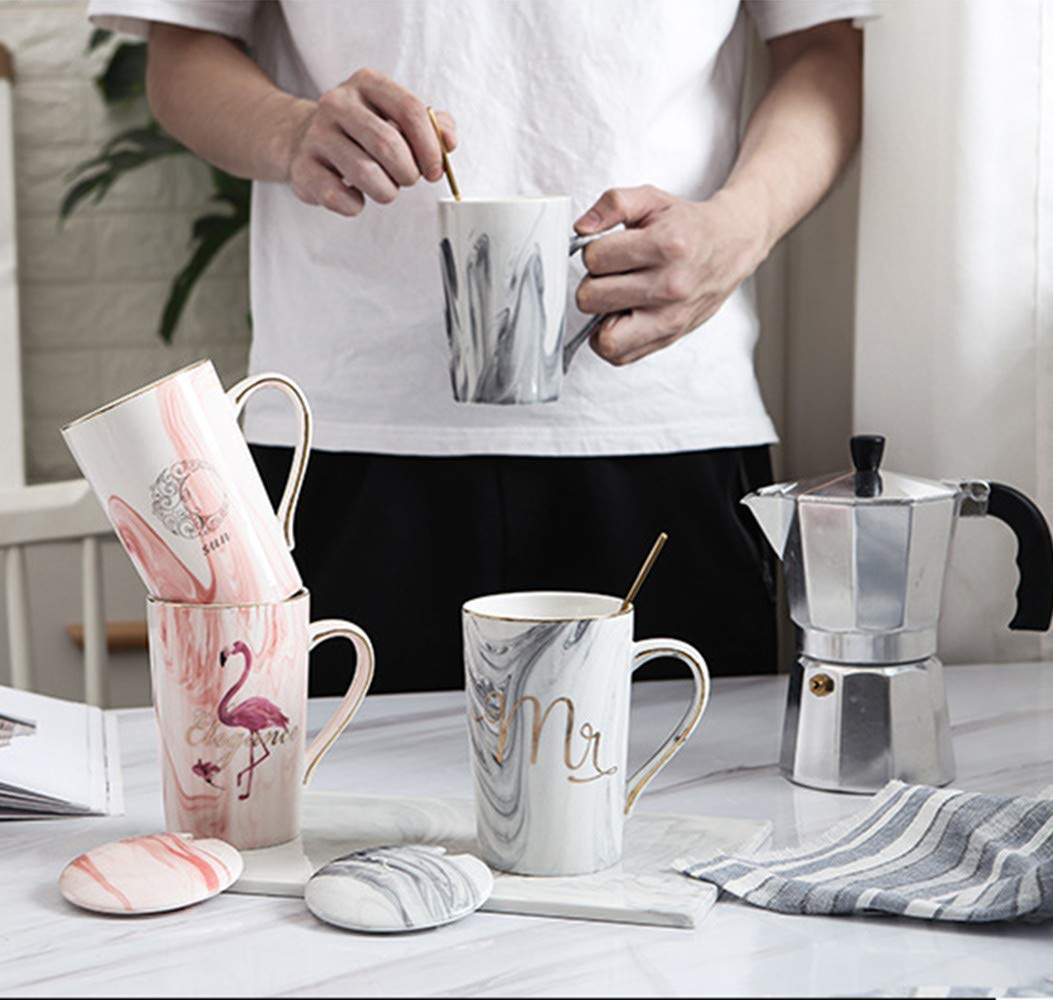 2 Tasses Couple Mr & Mrs - Céramique 350ml - Cadeau Mariage Ou Saint-Valentin