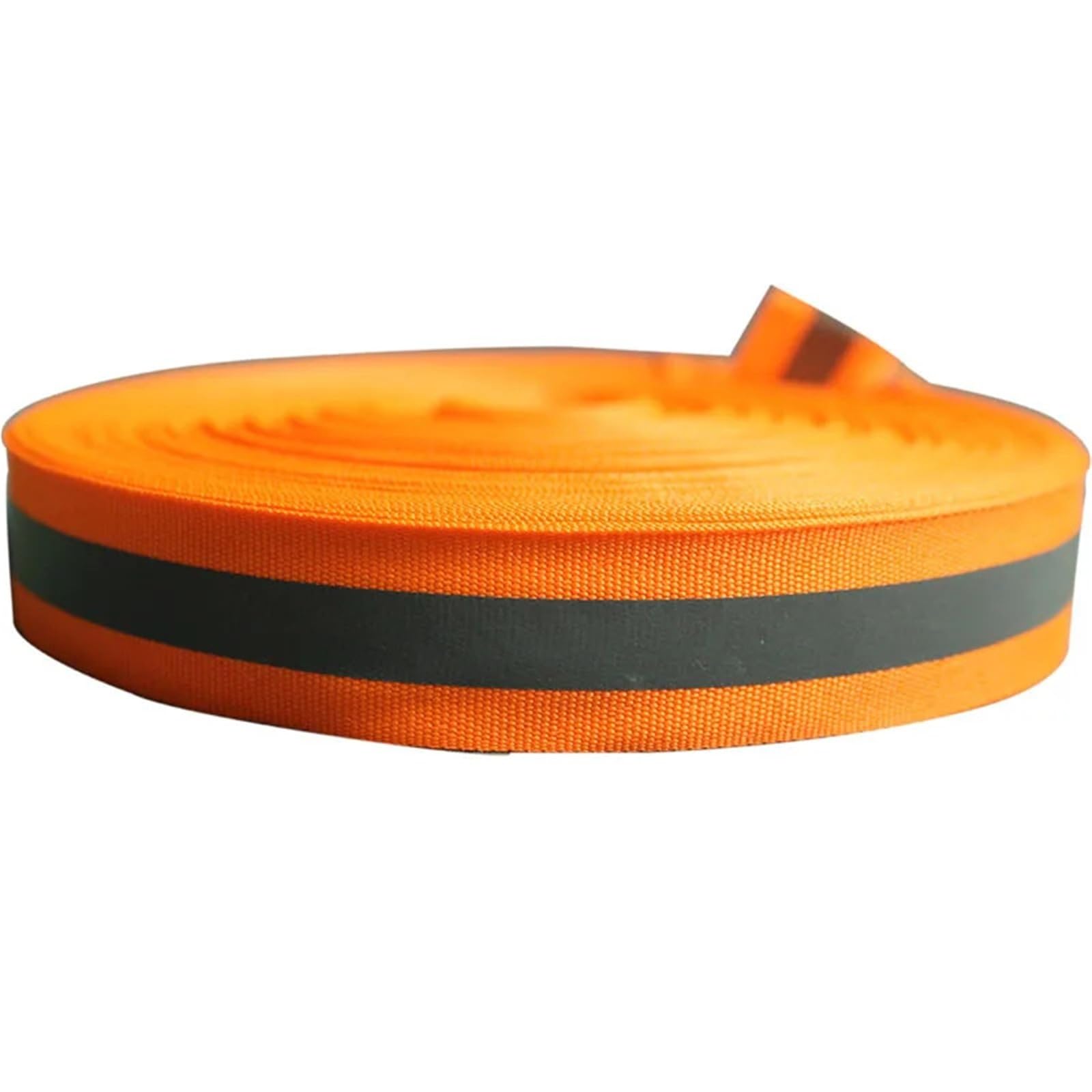Brassard Réfléchissant Ruban en Tissu réfléchissant Fluorescent, 50 mètres, 2.5cm x 1cm de Largeur, Bande Sangle, Bordure tressée, Garniture Cousue sur Les Accessoires vêtement