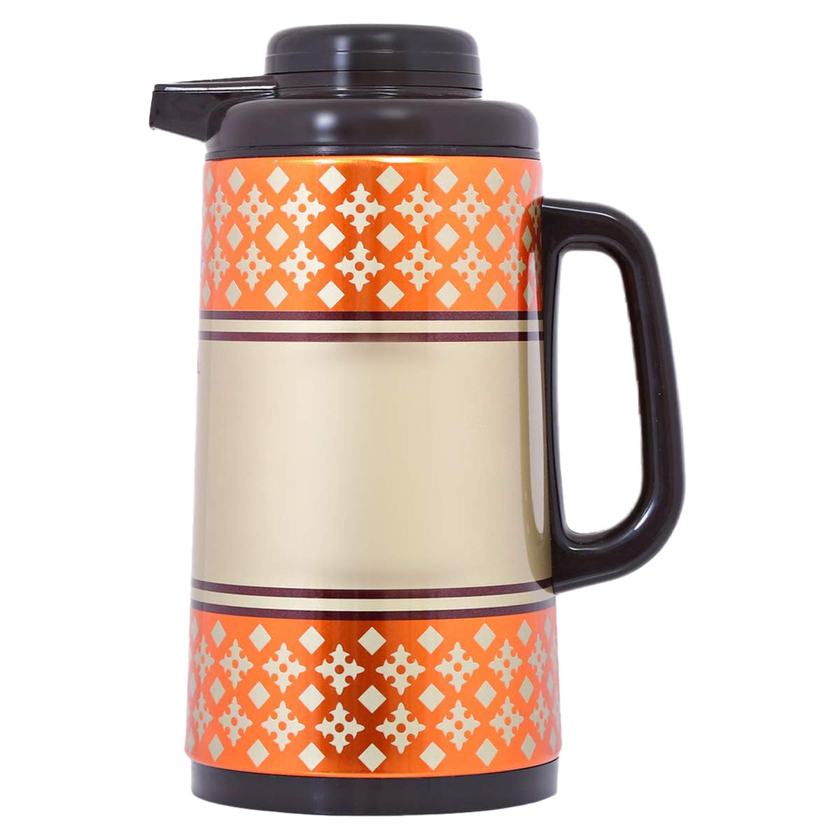 RBH-19S Stainless Steel Regal Flask, Orange and Gold