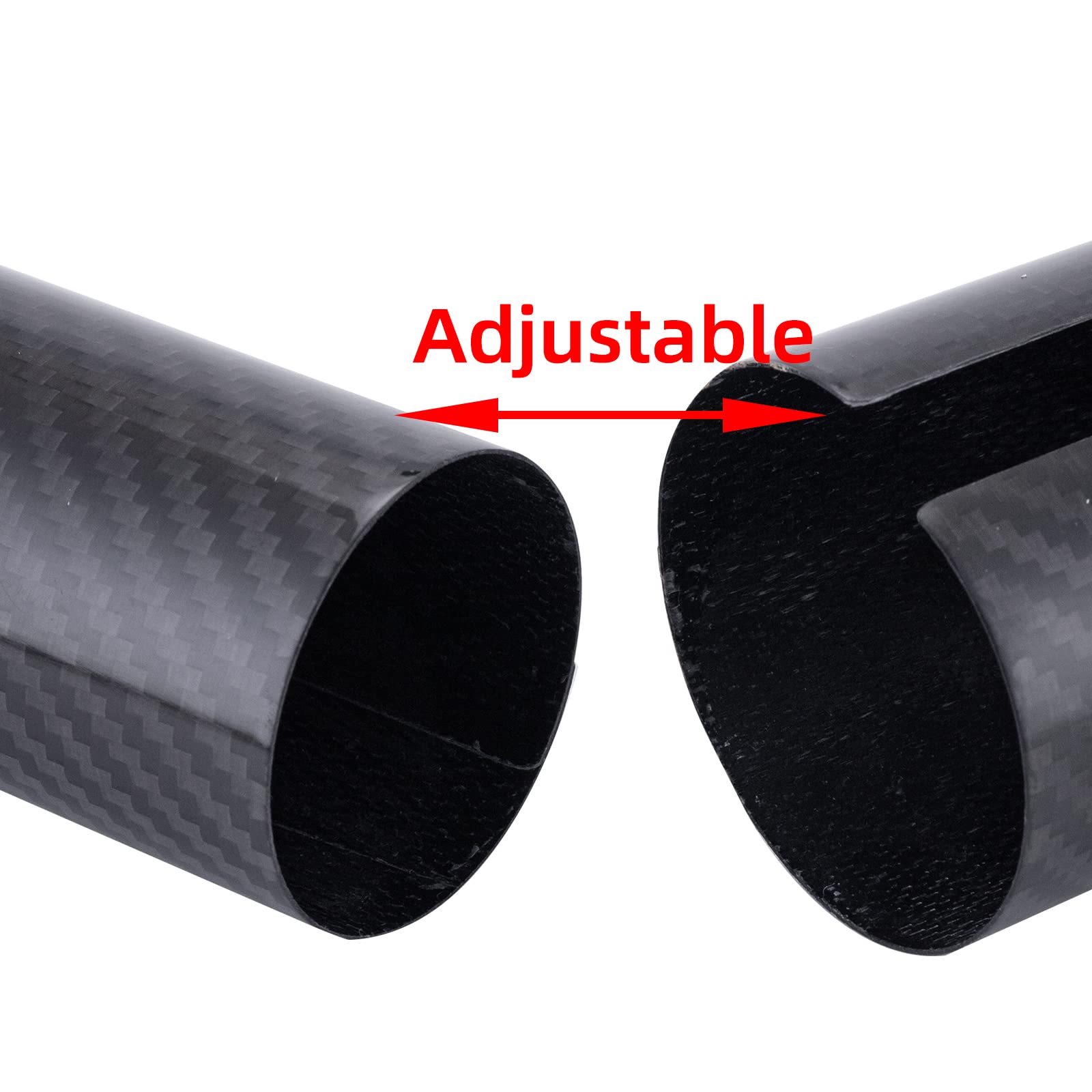 Protezione per forcella anteriore del motociclo in fibra di carbonio, copertura avvolgente per ammortizzatori e stivali, regolabile, 2 pezzi, universale, per moto da cross, 248 mm
