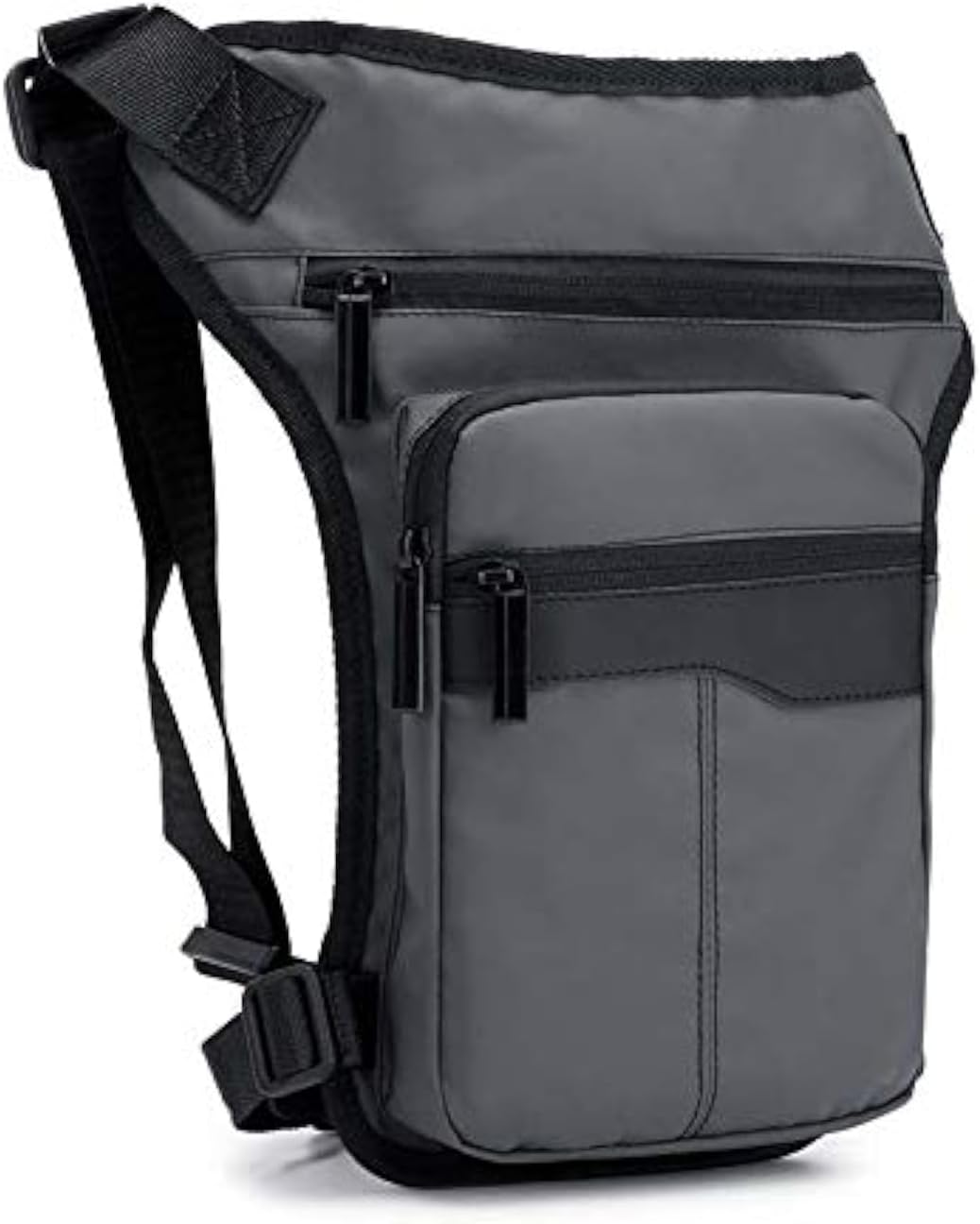 Fashion Men Multi Pocket Sport Tactical Waist Fishing Leg Bag Lightweight Messenger Bag Belt Bum Bag For Travel/Hiking/Outdoor Sports Black
