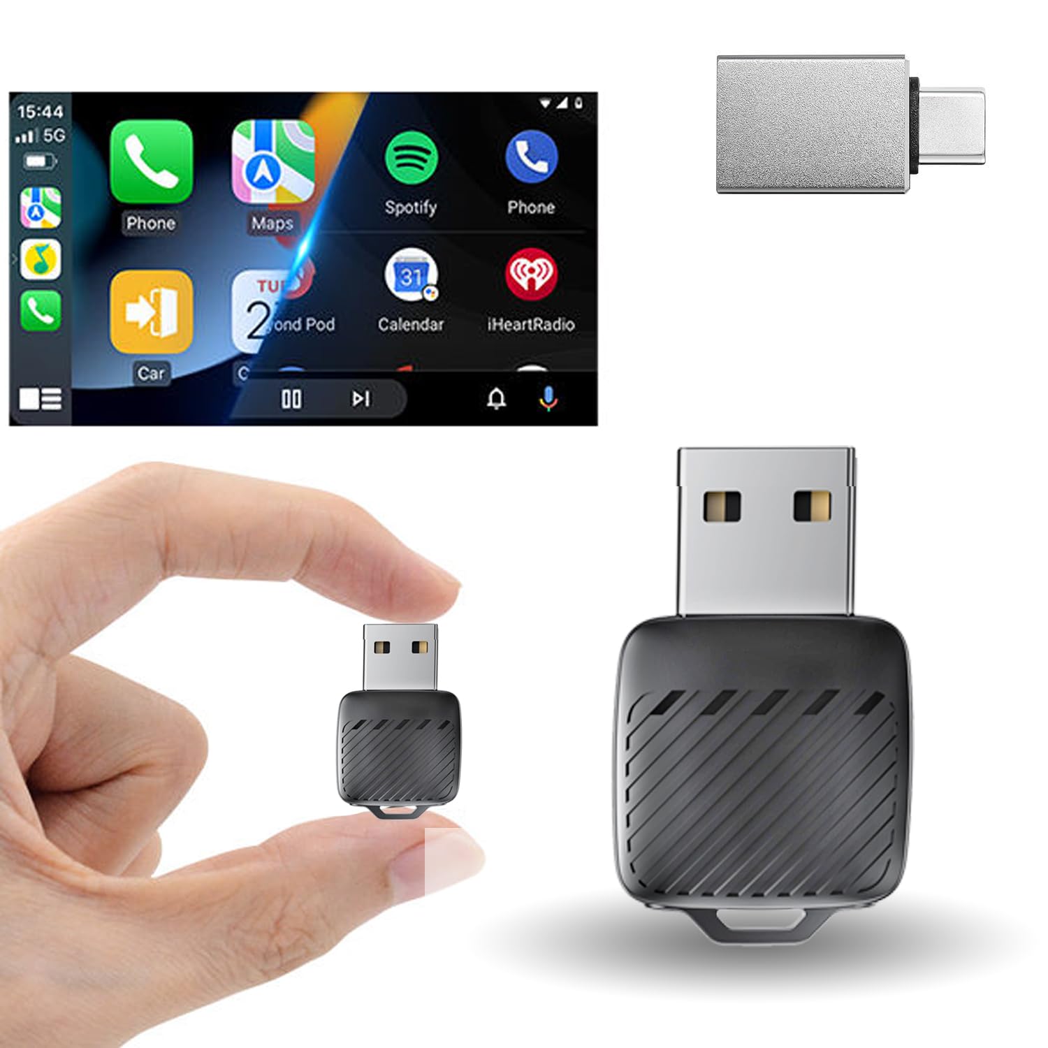 Obvie Wireless CarPlay Adapter & Android Auto Wireless Adapter for Cars - Convert Wired to Wireless with Bluetooth 5.4 & 5GHz WiFi 6, Plug & Play, Auto Reconnect, Lag-Free for iOS/Android (Black)-image-42