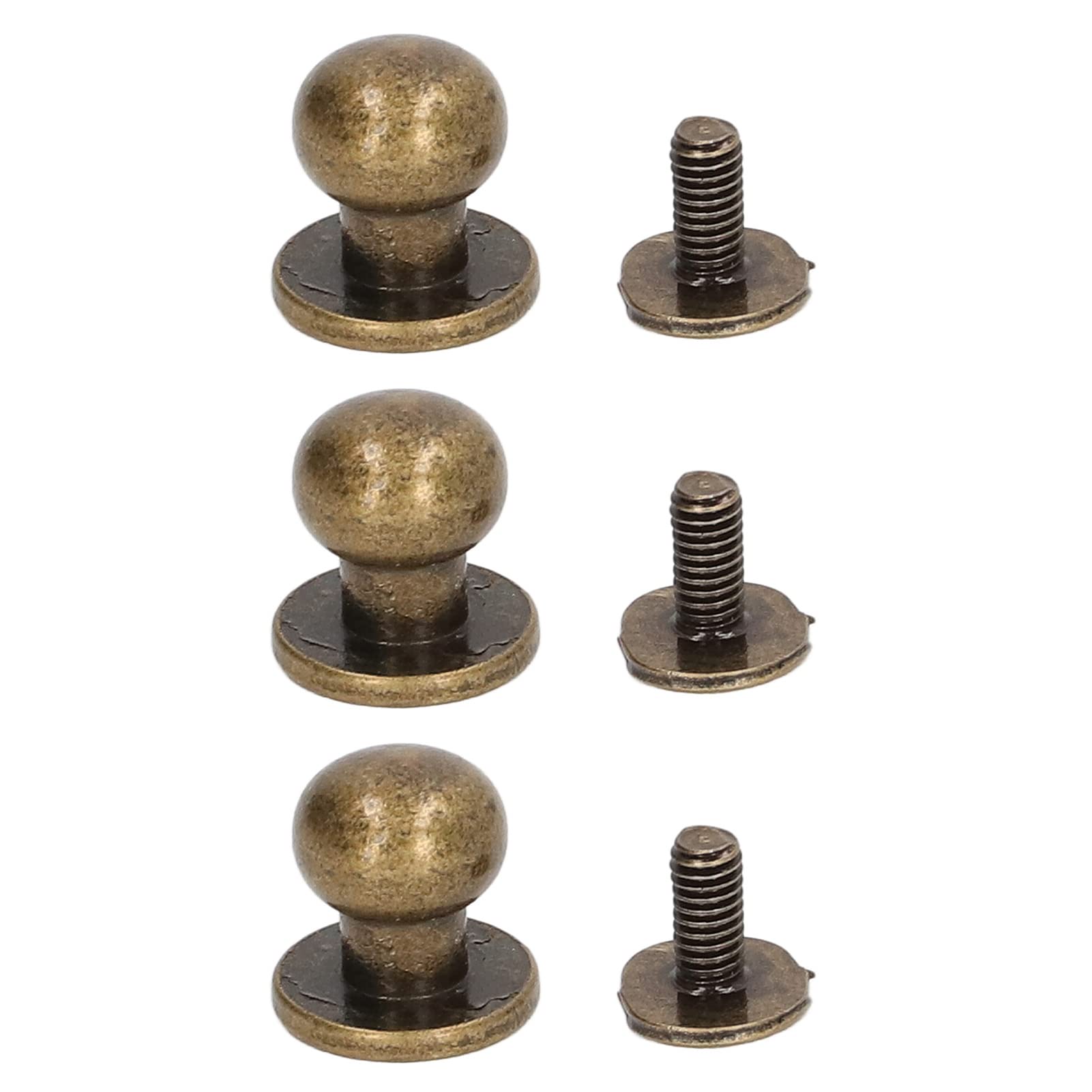 200 zestawów przycisk Stud 9x8mm mocna miedź błyszcząca okrągła główka szerokie zastosowanie Chicago śruby do skórzanych torebek na ubrania (Bronze)