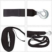 Vista 5 de Correa de remolque con ganchos de 2 pulgadas x 20 pies, cuerda de remolque de capacidad de 20,000 libras, correas de remolque de emergencia