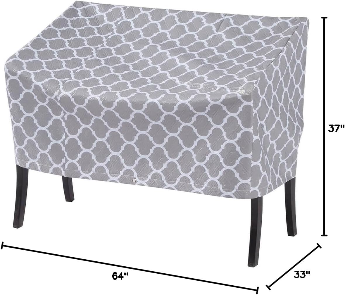 Fox Valley Traders Trellis Pattern Quilted Lounge Cover, 64" L x 33" H x 37" W
