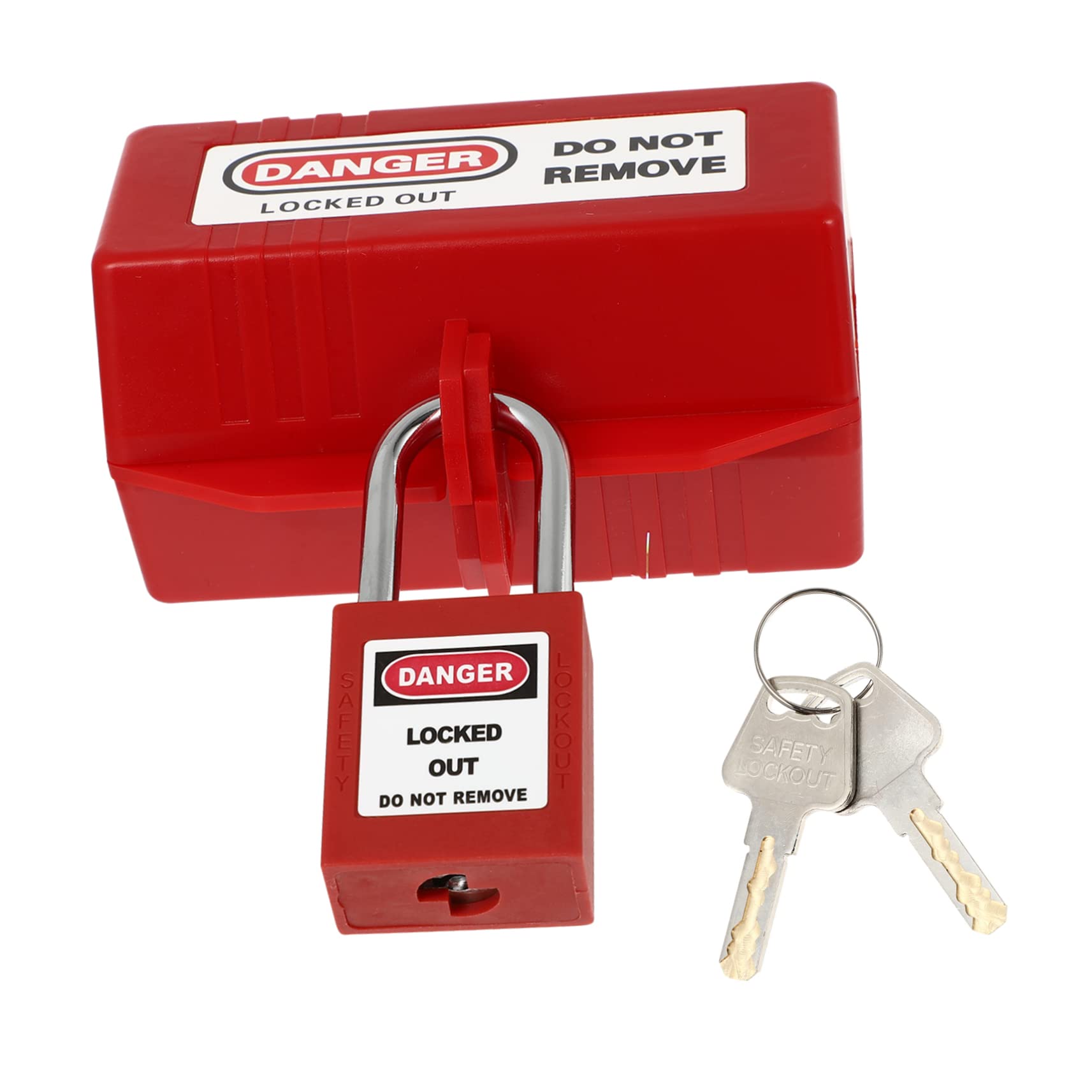 PRETYZOOM 1 Set Box Plugs Safety Lock Safety Power Plug Lock Power Plug Lockout Red Household Plug Lock