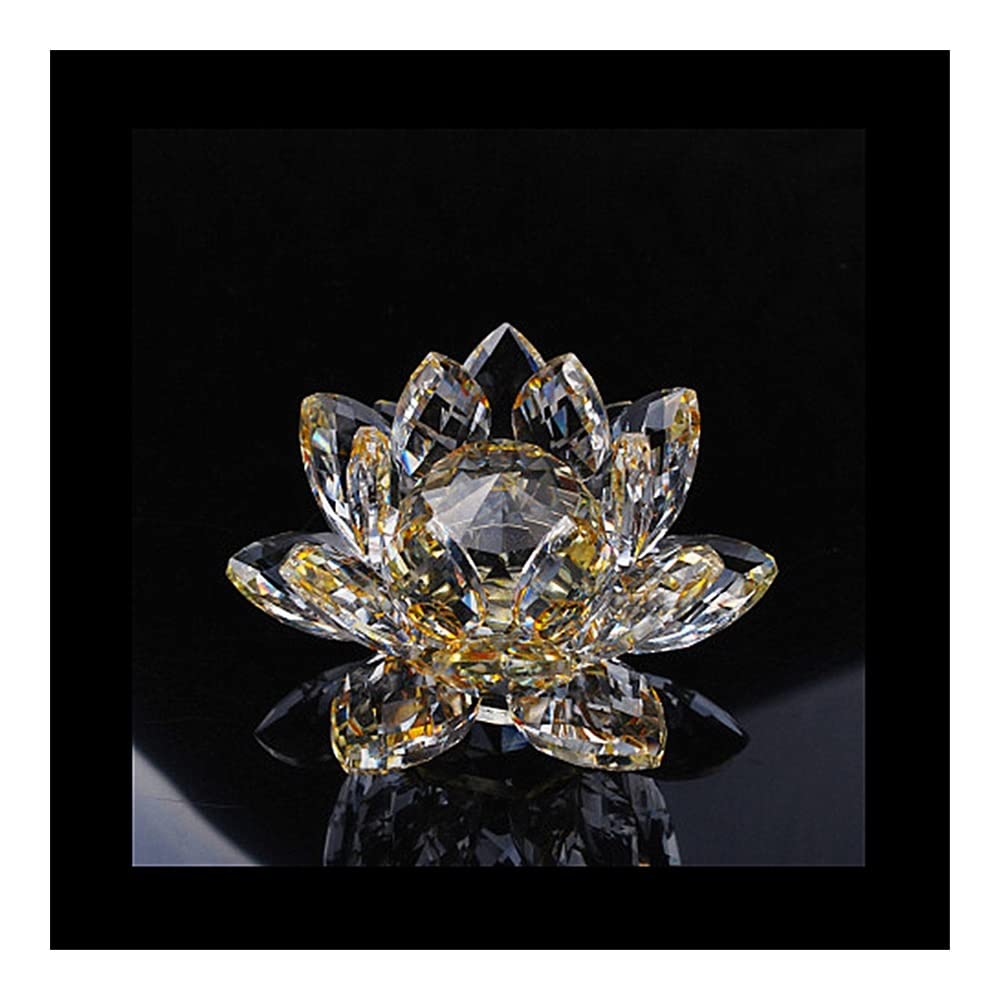Żyrandol Kryształowy Pryzmaty Ozdoba Kryształowy Łabędź Lotos Szklana Figurka Papier Miejski Ornament Feng Shui Dekoracyjne Kryształy Oświetlenie Lampy Części zamienne (Kolor: żółty, Rozmiar: 200 mm)