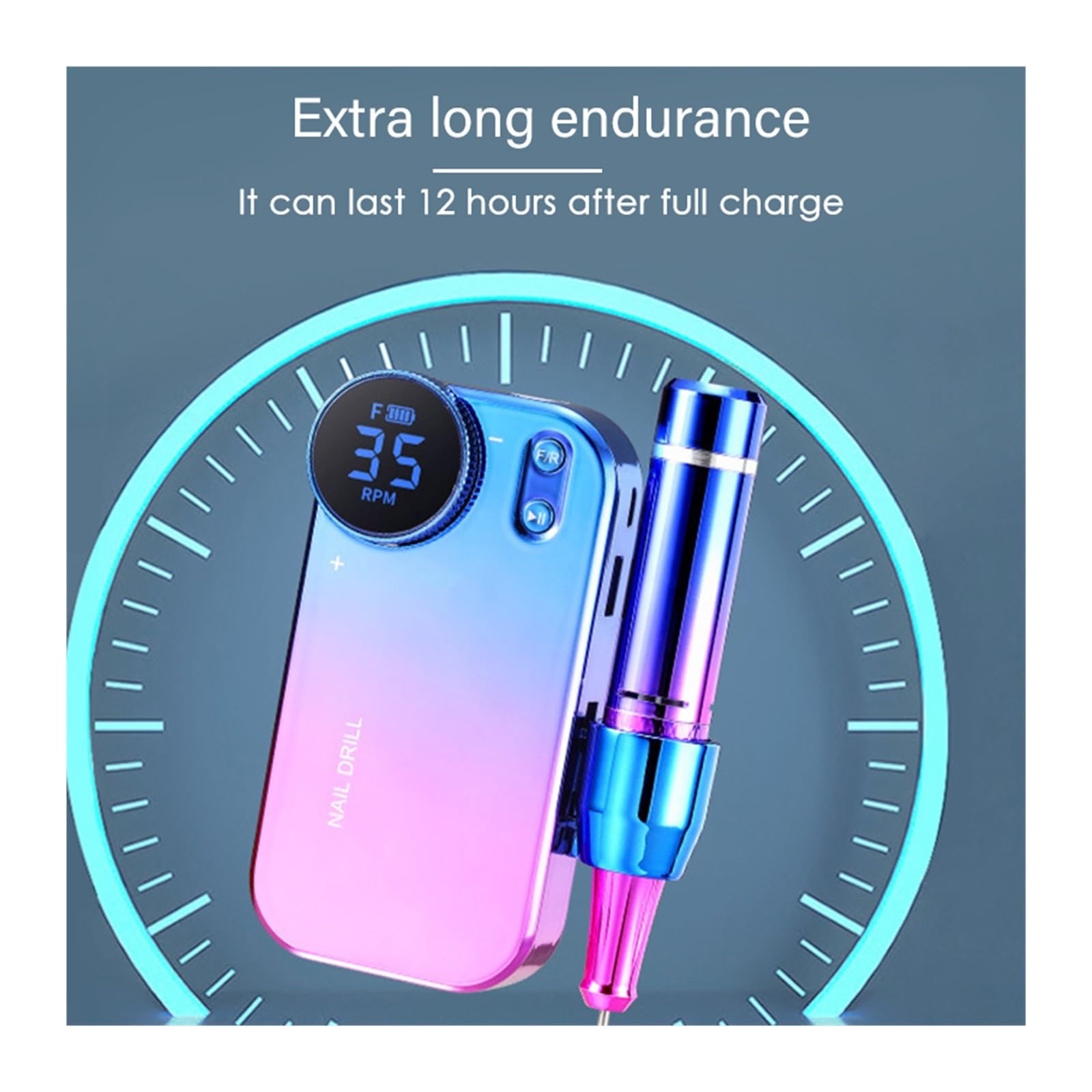 Trapano per unghie, Trapano elettrico per unghie, Kit trapano per unghie professionale Efile da 35000 giri/min, Lima elettrica per unghie per unghie acriliche e unghie in gel, Smerigliatrice per unghi