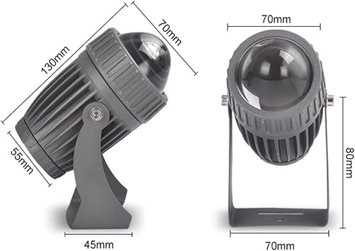 Underground Light LED - LED Beam Spotlight, Outdoor Waterproof Projection Light, Engineering-Grade Small Spotlight, Mini Landscape Projection Lights Column, Lig,Yellow 10W(12V)