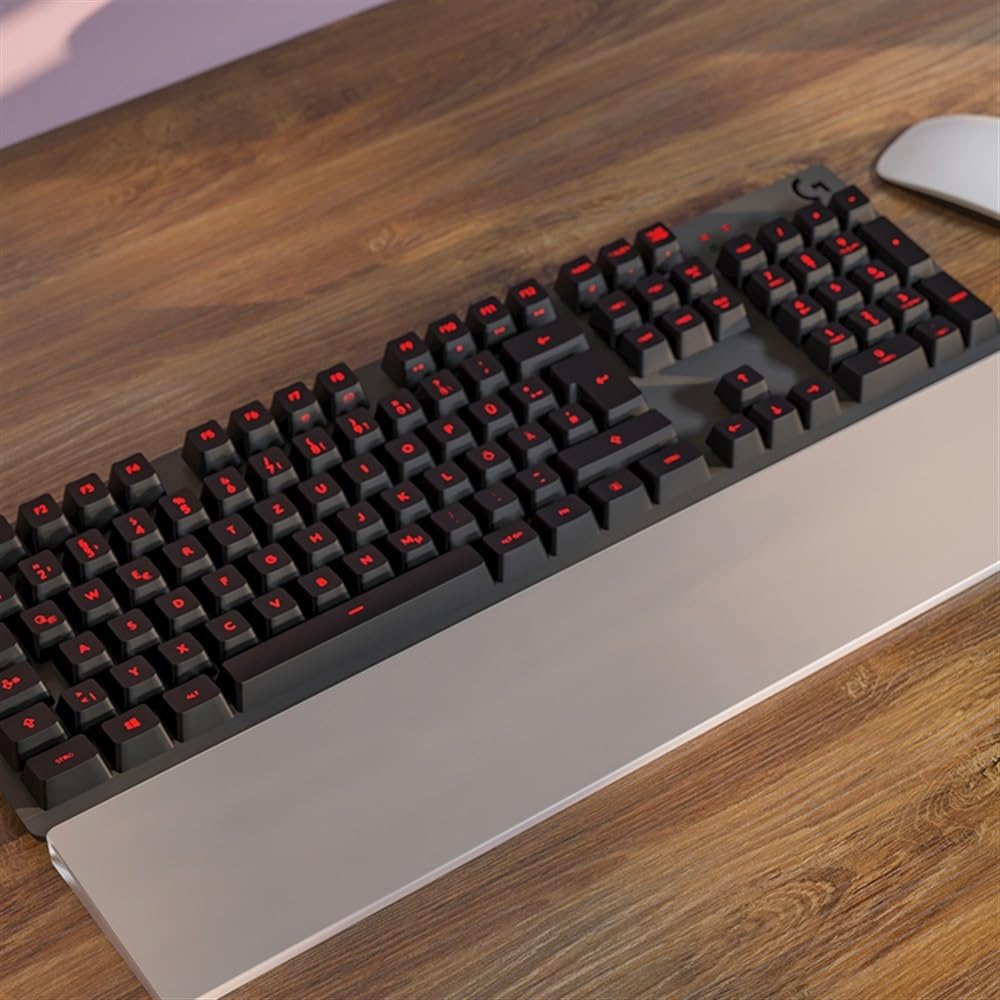 DucKey Custom Acrylic Keyboard Wrist Rest, Transparent/Frosted RGB Wrist Pad for Mechanical Keyboard (Color : Frosted, Size : 100%)