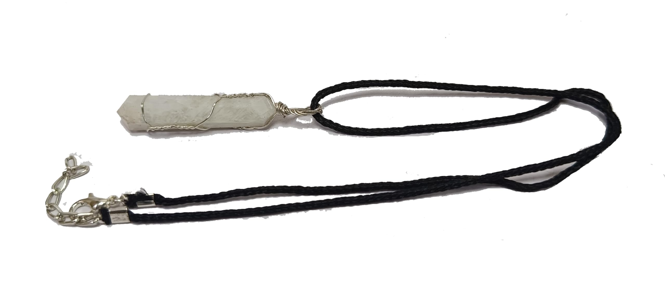 Rainbow moonstone Stone Healing Doubled Point Pencil Pendant Crystal Stone crystal healing Pencil Pendant-image-47