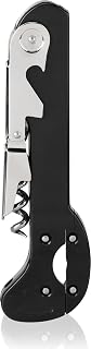 True Recoil Waiters Corkscrew Wine Opener, Durable Stainless Steel with Built-in Bottle Opener and 4-Wheel Foil Cutter for Bartenders, Home Bar, Kitchen, Outdoor Party, Gifts for Wine Lovers, Set of 1