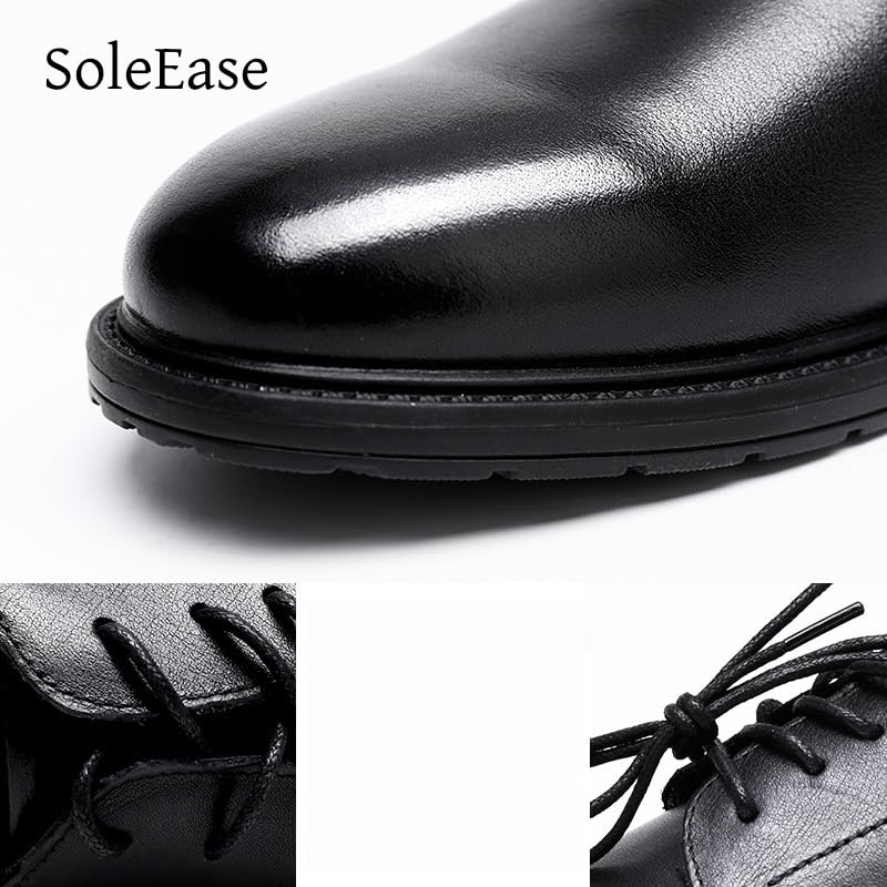 SoleEase Men's Oxfors Shoes Casual Formal Shoes Black Size 7.52