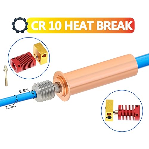Miniatura 3 de All Metal Bimetal Heatbreak Copper Titanium TC4 Heatbreak Garganta compatible con CR-6 SE, CR-6 Max, CR-5 PRO Impresora 3D
