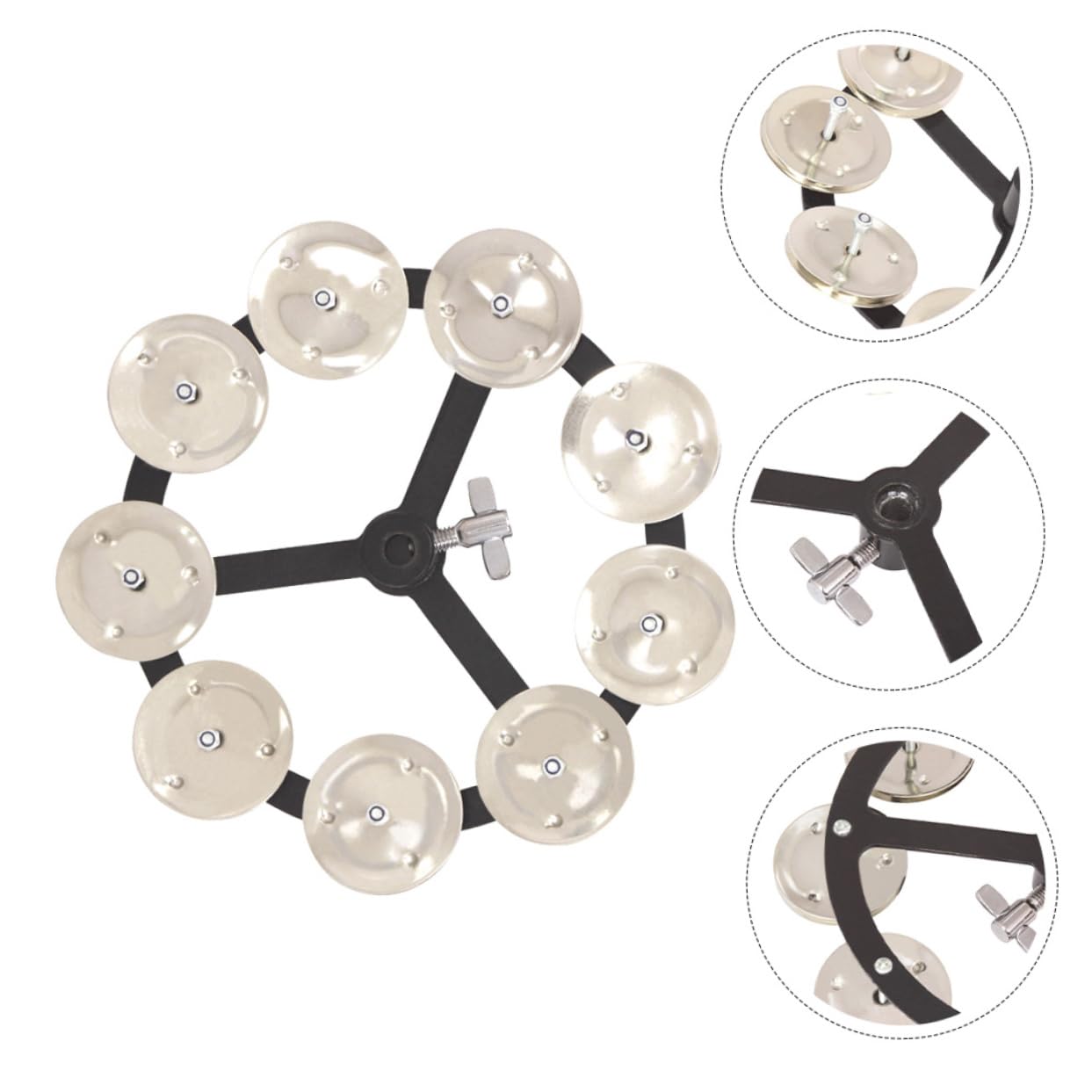 Campana de Hi-hat de Cobre Plata para Batería, Profesional