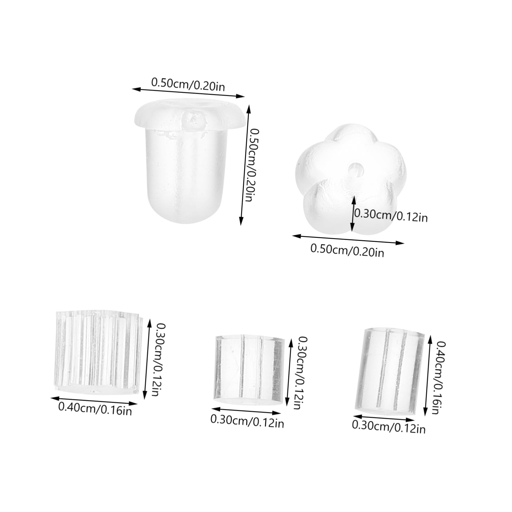 Operitacx 1500stücke Gummi Ohrring-verschlüsse Klare Ohrstopper Für Ohrstecker Hypoallergenes Ohrstecker-zubehör Für Verschiedene Ohrring-Designs Und Ersatzteile