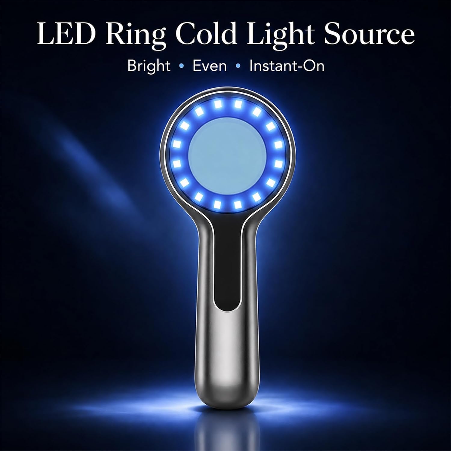 Woods Lamp Skin Analyzer, Ring Cold Light for Facial Care,Rechargeable