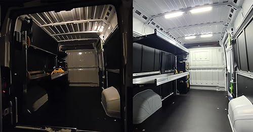 Miniatura 9 de Barra de luz LED interior de 12 V para automóvil, 48 luces LED con interruptor e imanes, luz blanca de 6500 K para automóvil, furgoneta, RV,