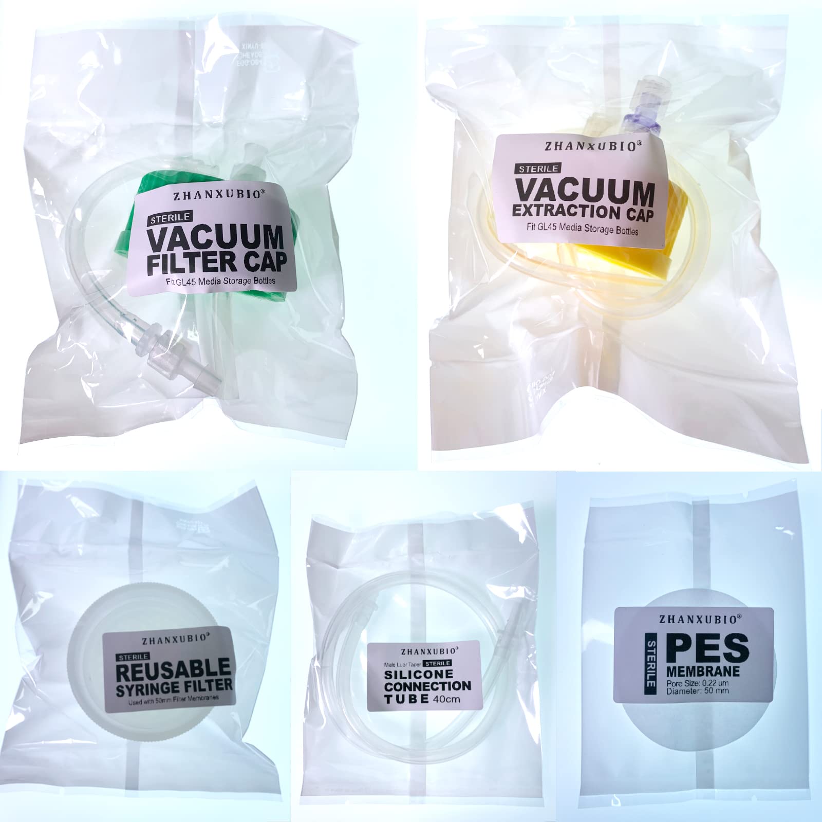 GL45 Tappo per filtro sottovuoto sterile con membrana PES/MCE, filtro sottovuoto con tappo per bottiglie GL45