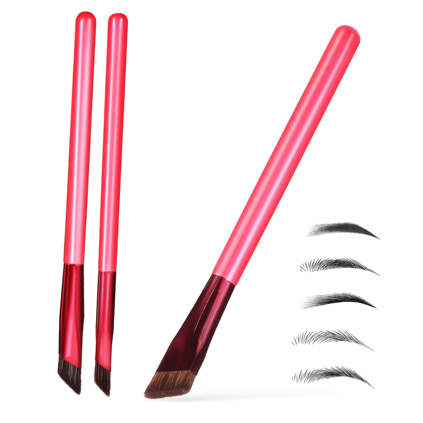 Angoily Unique Eyebrow Brush Design 3 Pcs Set for Natural Wild Brows Makeup Cosmetic Supplies