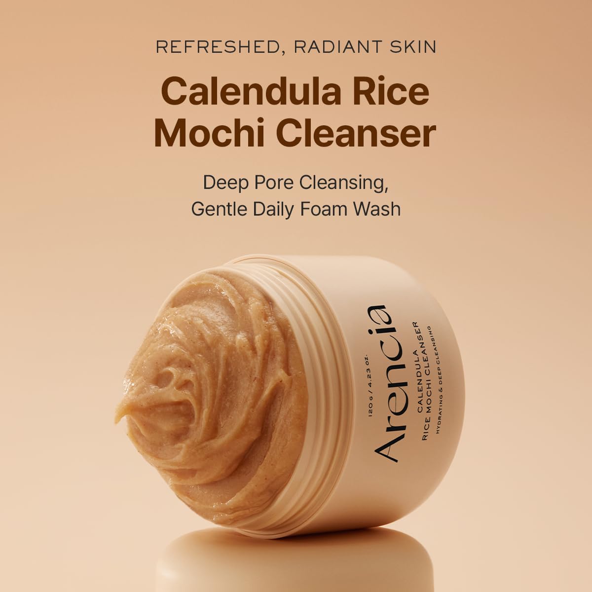 Arencia Calendula Rice Mochi Fresh Cleanser - Moisturizing, Brightening & Deep-Cleansing (4.23oz) - Image 2
