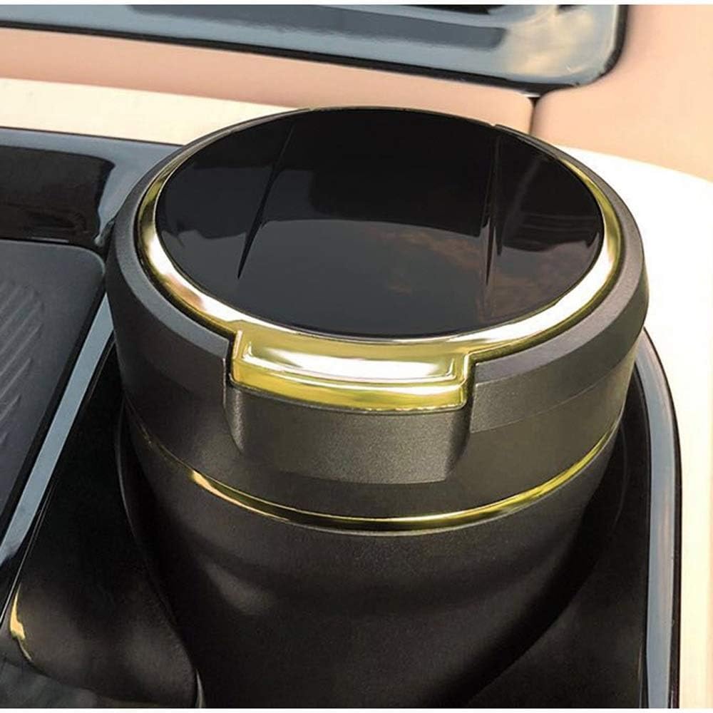 Ashtray-Auto Car Ashtray Portable with Light Lighter Smokeless Smoking Stand Cylinder Cup Holder(D)