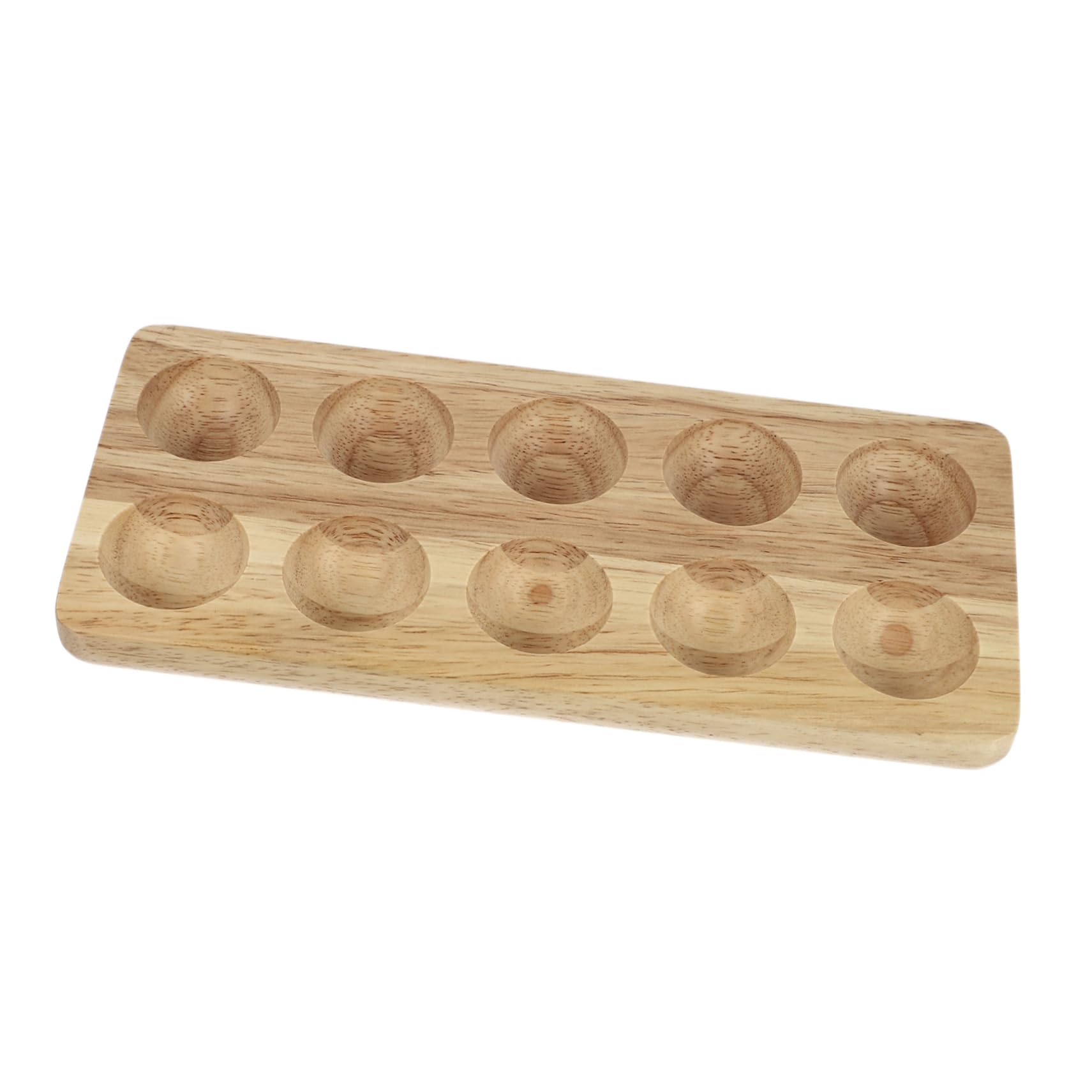 Gatuida Bandeja De Madera Para Huevos Cocinas Soporte De Cocina Para Guardar Huevos Recipiente De Madera